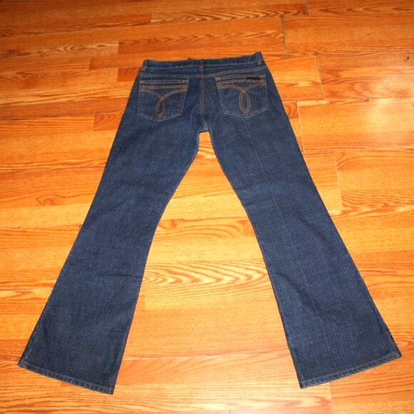 Calvin Klein Low-Rise Flare Jeans - Dark Wash - 33” Inseam-Y2K - Picture 2 of 9